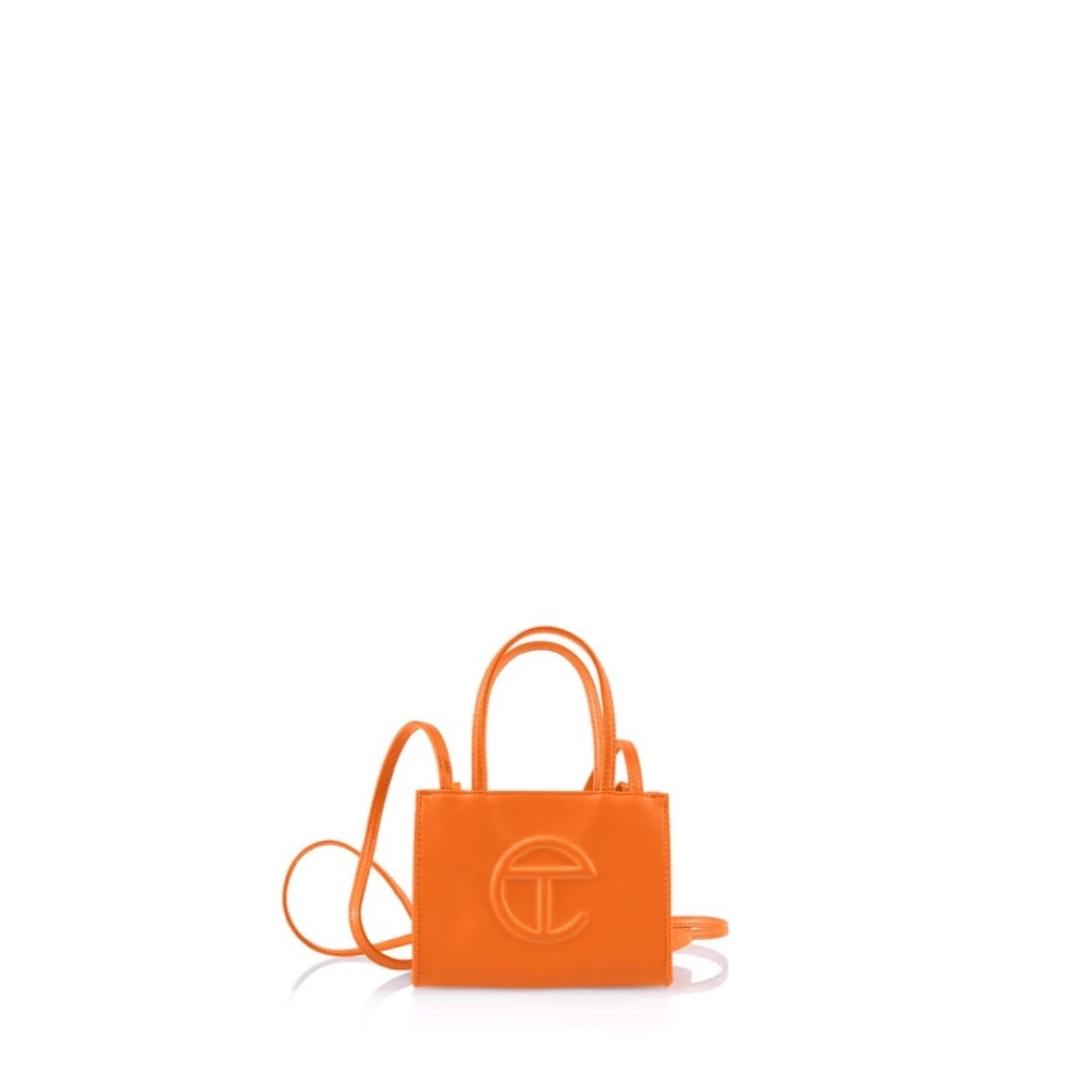 Small Orange Telfar Shopping Bag